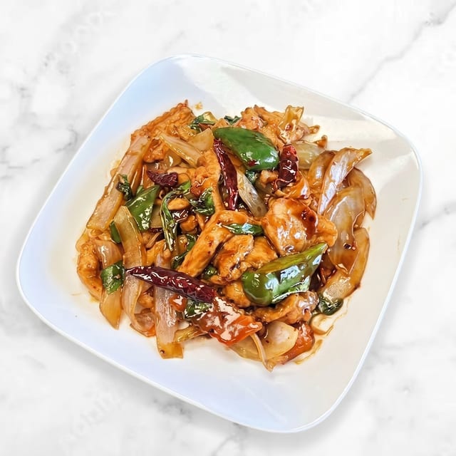 Thai Basil Chicken.
