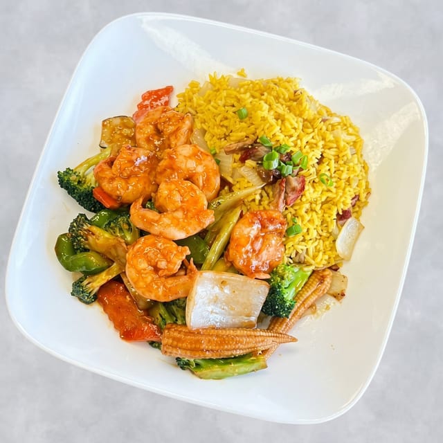 Mixed Vegetable with Brown Sauce.