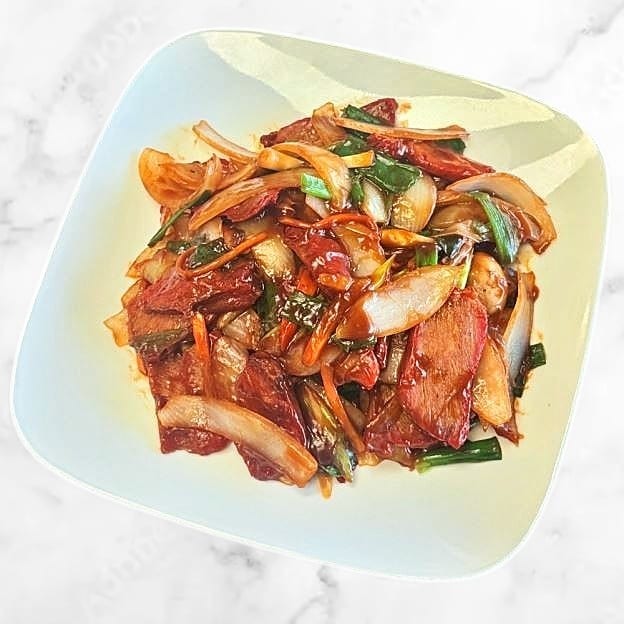 Mongolian Pork with Scallions 蒙古叉烧.