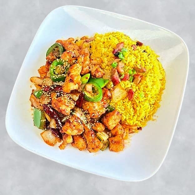 Hot Chili Chicken 午餐辣椒鸡加辣椒干3 条.