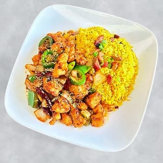 Hot Chili Chicken - Lunch 午餐辣椒鸡加辣椒干3 条
