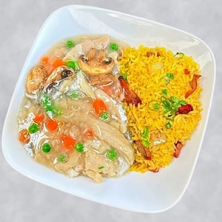Chicken with Lobster Sauce - Dinner 晚餐鸡龙湖