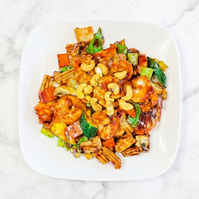 Shrimp with Cashew Nuts.