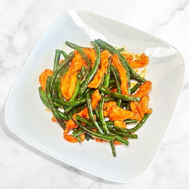 Chicken with String Bean in Garlic Sauce 鱼香四季豆鸡丝.