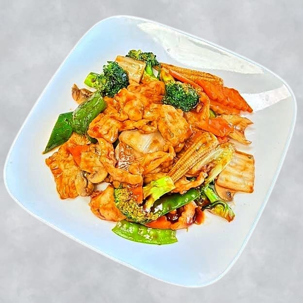 Chicken with Mixed Vegetables 什菜鸡.