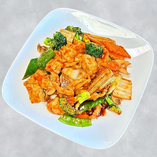 Chicken with Mixed Vegetables.