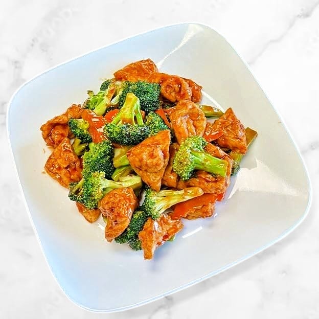 Broccoli with Fried Bean Curd 豆腐芥兰.