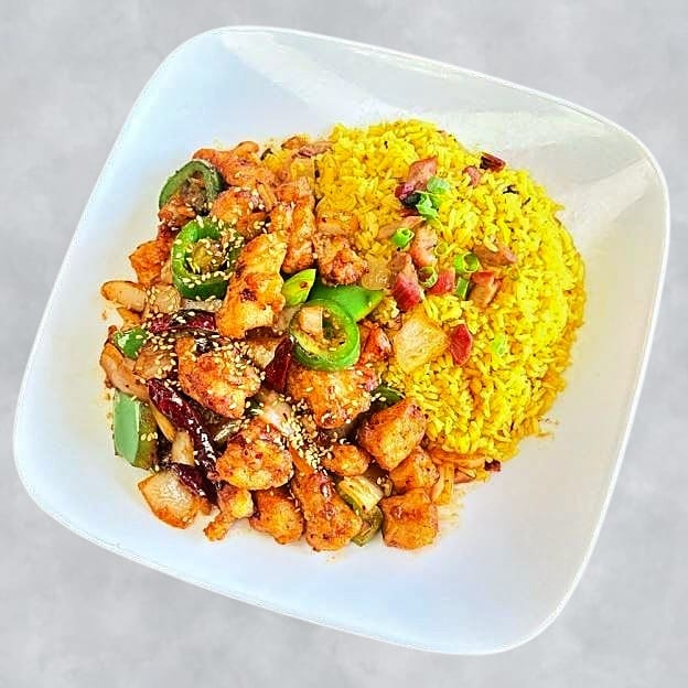 Hot Chili Chicken 晚餐辣椒鸡加辣椒干3 条.