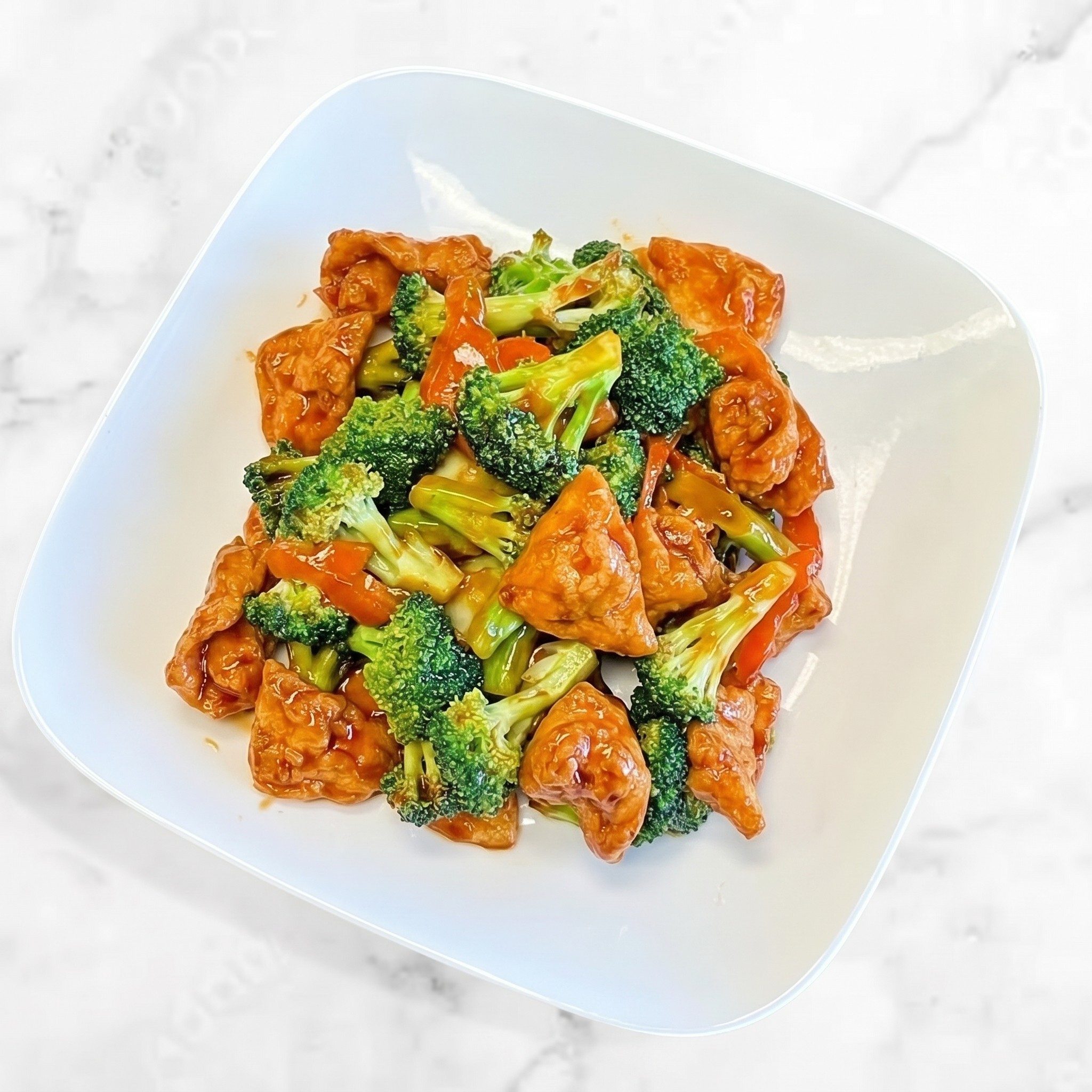 Broccoli with Fried Bean Curd.