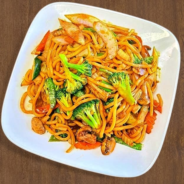 Vegetable Yaki Udon 日式菜炒乌冬面.