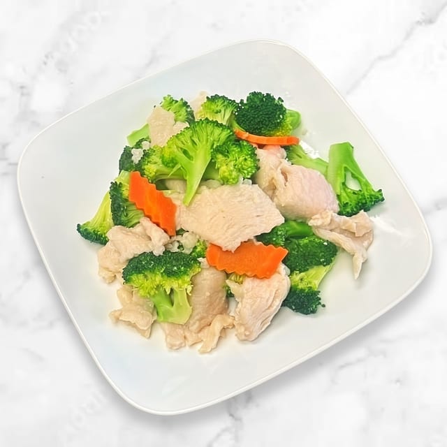 Steamed Chicken with Broccoli.