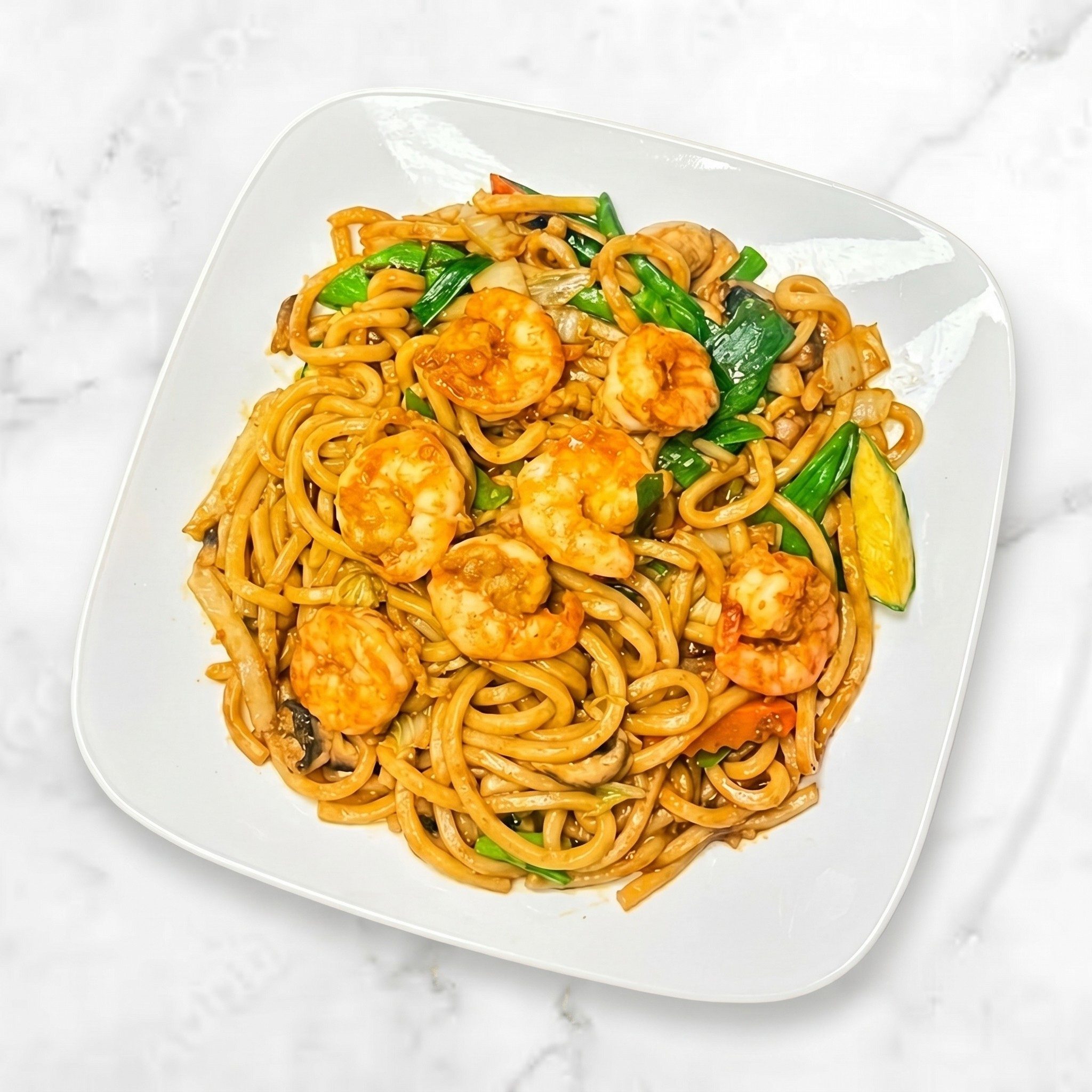 Shrimp Yaki Udon.