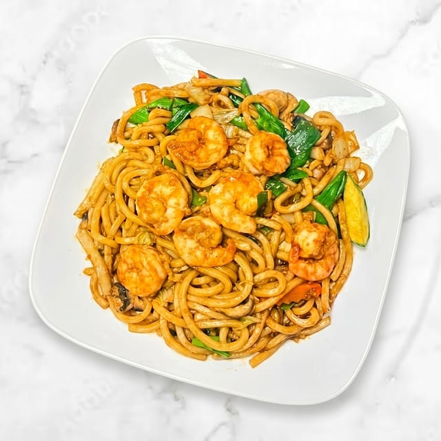 Shrimp Yaki Udon.