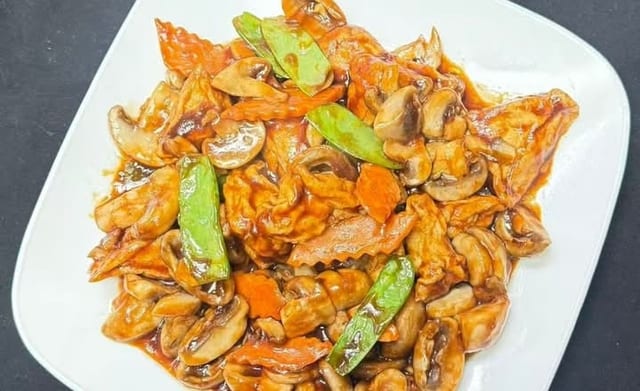 Bean Curd with Mushroom.